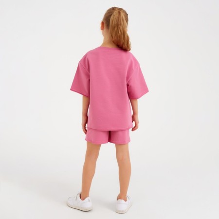Kids (T -shirt, shorts) minku: casual collection color powder, height 152-2