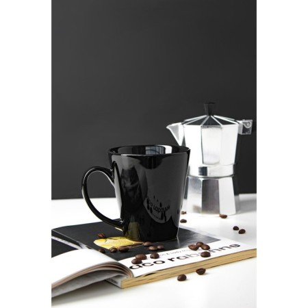 Mug ceramic shares Coffee Break, 370 ml, black color-5