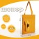 Soper bag with lightning, from textiles, yellow color