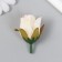 Budon on the leg for decoration "Rose Mondial" white-pink 1.7x3 cm