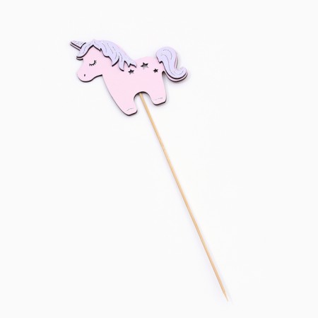 Topper "Unicorn", 11x10 cm, pink-2