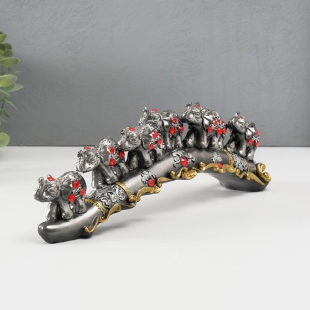 Souvenir "7 elephants on an arc with rhinestones" 29.5 × 7 × 5 cm-3