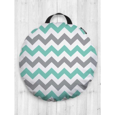 Pillow Pill "Pale Zigzags", Decorative, D = 52 cm