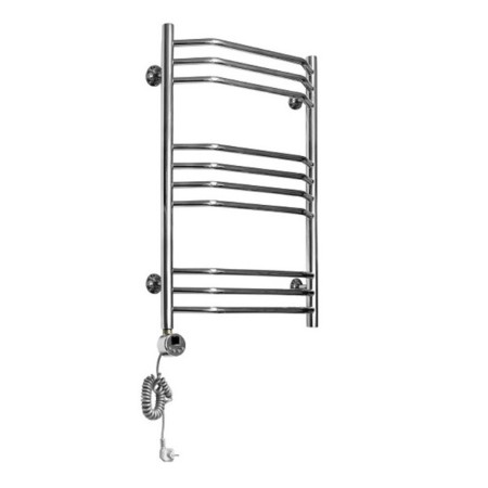 Domoterm electric heated towel rail "Laura", 500 x 800 mm, 10 crossbars, left, chrome-1