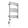 Domoterm electric heated towel rail "Laura", 500 x 800 mm, 10 crossbars, left, chrome