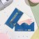 Money envelope "Congratulations!" Blue background, 16.5x8 cm