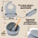 Set for feeding: bib, plate on a suction cup, spoon, m & b, gray
