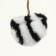 House for cats with a claw, round with toys, 65 x50 x 130 cm, zebra