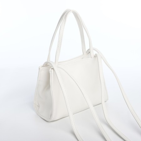 Bag Female Tout with zipper, white color-1