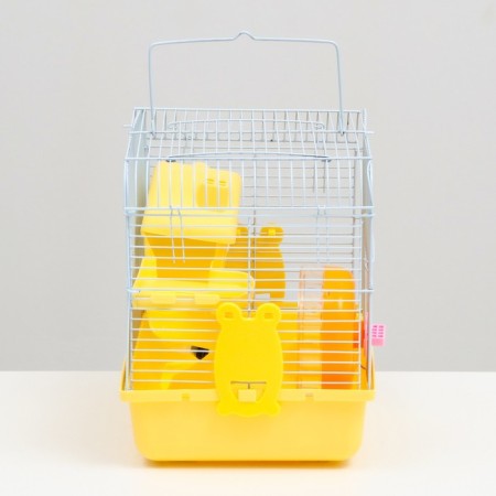 A cage for rodents "Pigger", equipped, 27 x 21 x 26 cm, yellow-2
