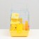 A cage for rodents "Pigger", equipped, 27 x 21 x 26 cm, yellow