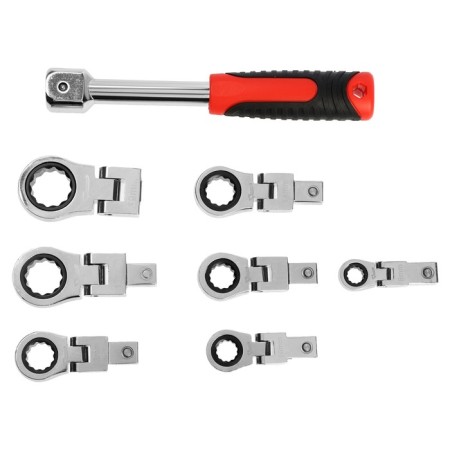 A set of fragmentation keys of the tundra, CRV, replaceable rotary heads 8 - 19 mm, 72 tooth, 8 pcs.-1
