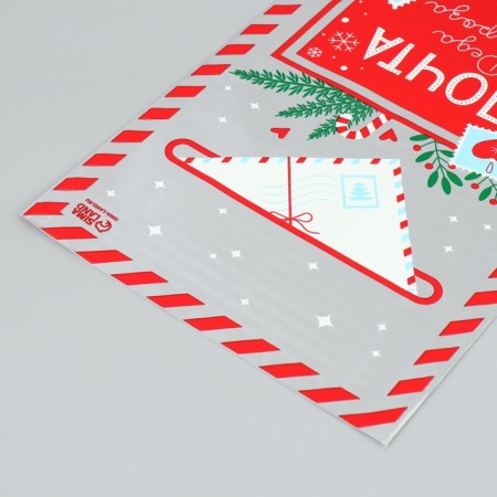Plastic packet "Mail", 20 x 30 cm, New Year-3