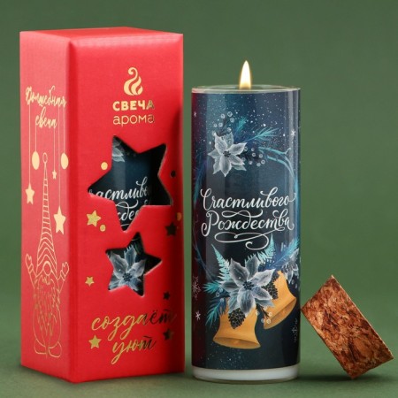 New Year's candle in the Caus "Happy Christmas", the aroma of Vanil