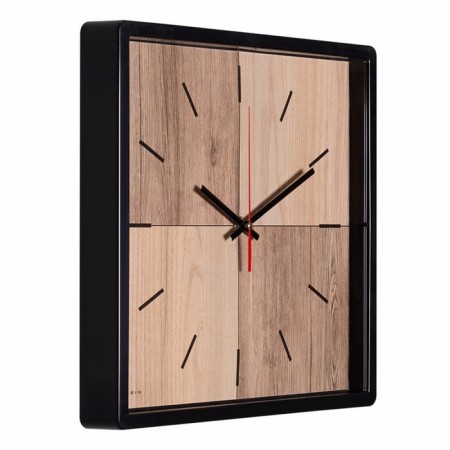 Watching clock, interior "two wood", silent, 30 x 30 cm-3