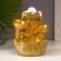 The desktop fountain from the network, the backlight "Gold leaves and ingots" gold 21x15x12 cm