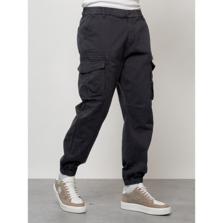Cargo jeans men, size 44, dark gray color-4