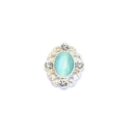 Metal fittings Pole "mirror-turquoise", 4 pcs