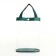 Cosmetic bag on the button, the color is green/transparent