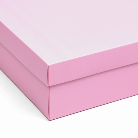 The box is folding, lid is, pink, 30 x 30 x 8 cm-2