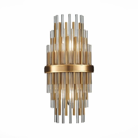 Sconces st. SL1628.301.02. TERAMO. 2x40 watts, E14, 20x43 cm, brass color