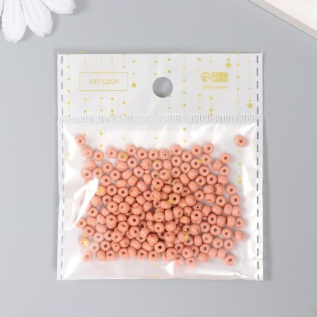 Glass beads 6/0 "apricot ice" 15 g-2