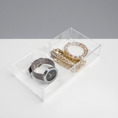 Presentation stand, two departments 20.3 × 10.2 × 3.8 cm, 2 mm outplass (in a protective film)-2