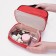 Cosmetic bag, 2 parts on lightning, red color