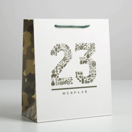 Package Gift Laminated Vertical, packaging, "February 23", Ml 23 x 27 x 11.5 cm-1