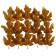 Decor "Autumn sheet" set of 15 pcs., Size 1 pc. - 9 × 11 × 0.2 cm, brown color
