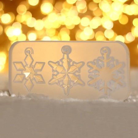The universal silicone form, Snowflakes 3 in 1, size from 5.2 to 5.6 cm-6