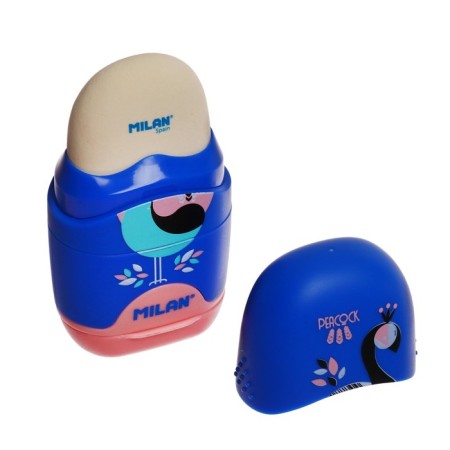 Milan Capsule Peacock Carpet, 1 hole with a container, with an eraser, mix-1