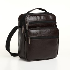 Male bag, 24*11*20 cm, lightning departure, 3 n/pocket, reg. Min, brown