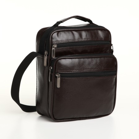 Male bag, 24*11*20 cm, lightning departure, 3 n/pocket, reg. Min, brown