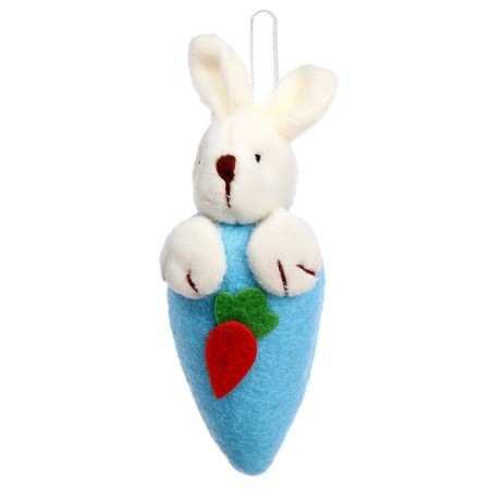 Soft toy "Hare with carrots", on the suspension, the color of mix-3