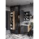 Cabinet of hinged Aquaton Soho, color of oak vellington, graphite software