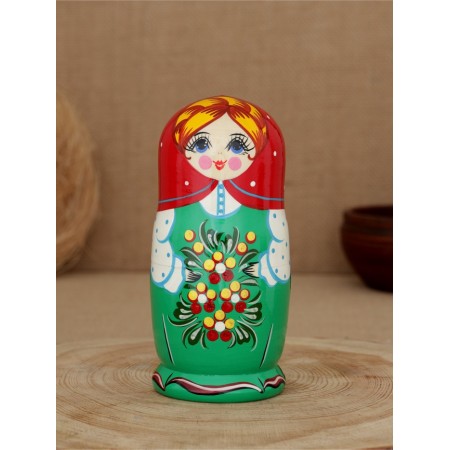 Nesting doll "forget -me -not red scarf" 5 puppet-2