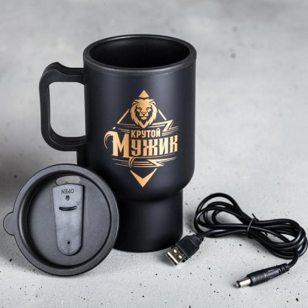 USB thermal circle "Cool man", 450 ml, retains heat 2 hours-1