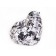 The junior chair, size 75x100 cm, velor, black and white