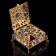 Casket "Grace", with a mirror, 5.8 × 5.8 × 4.4 cm, with crystals