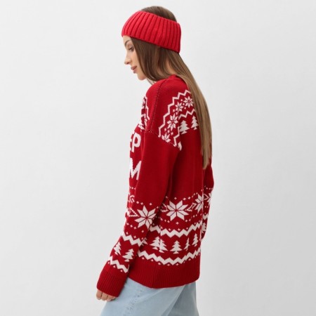 New Year. Knitted jumper kaftan "deer" size 54-4