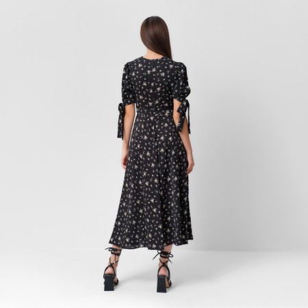 Women's dress Mist Flower Midi, r.48, black-5