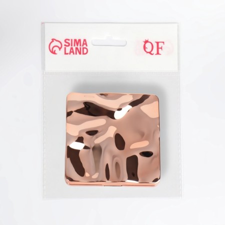 Mirror folding "waves", 7 × 7 cm, color pink gold-5