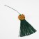 Textile suspension, plastic "Chinese lion" Green 2x4x14 cm