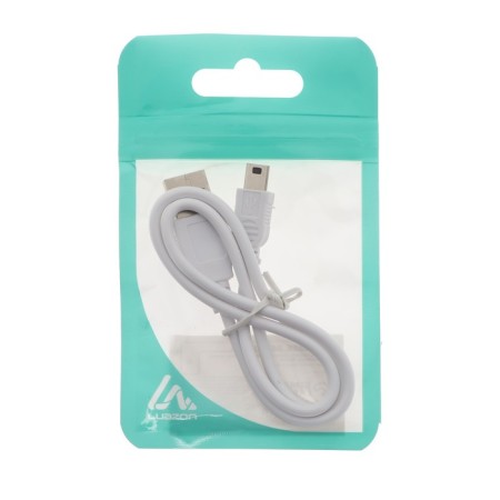 Cable Luazon, miniusb - USB, 1 A, 0.5 m, only for charging, white-4