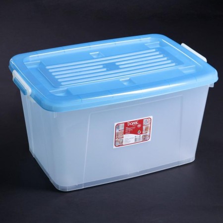 Storage box with Darel-Box lid, 75 l, 70 × 49 × 37 cm, color mix-8