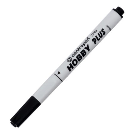 Special marker 3.8 mm Centropen 2799/12 Hobby Plus, line 1 - 3.0 mm, black color, cardboard packaging-2