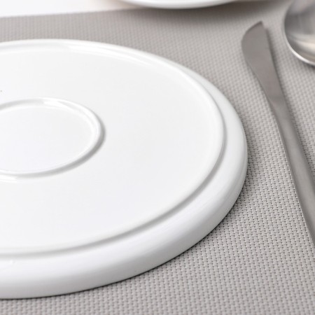 Board of ceramic dessert "Botanika. Palma ", d = 20 cm, the color is white and green-2