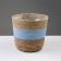Kashpo wicker "Namibia", 25.5x25.5x23 cm, natural, blue