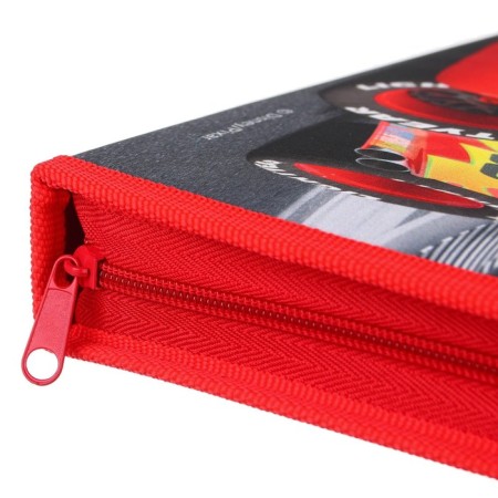 A4 labor folder with a pencil case, on a zipper, textiles, cars-1